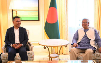 ড. ইউনূসের সঙ্গে তারেক রহমানের বৈঠক, দেখুন ছবিতে